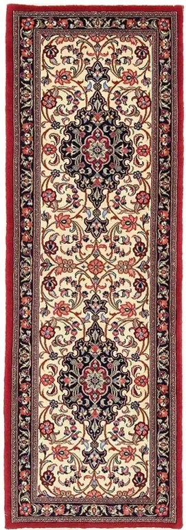 Ghom Tappeto 70 x 200 Beige (Iran) Annodato A Mano