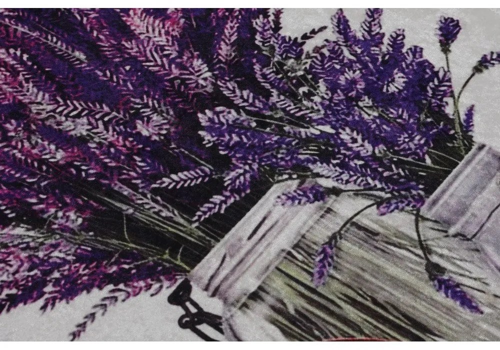 Set di tappetini per il bagno viola/grigio chiaro 2 pz 60x100 cm Purpura – Foutastic