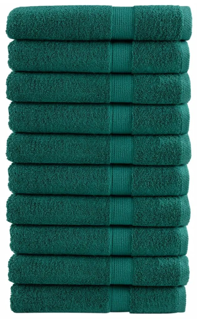 Asciugamani Premium Solund 10 Pz Verdi 100x200 Cm 600 G/m² /