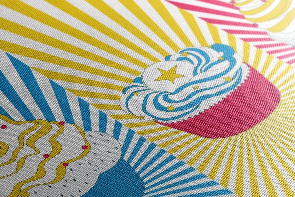 Stampa su tela – Cupcakes pop art