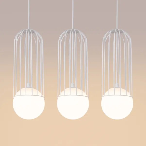 Sollux SL.1333 - Lampadario a sospensione con filo BRINA 3xG9/8W/230V bianco