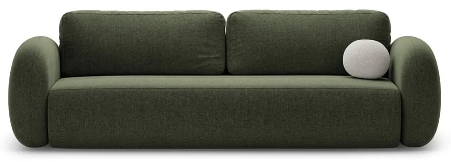 Divano verde allungabile/con contenitore con rivestimento in ciniglia 262 cm Tonale – Cosmopolitan Design