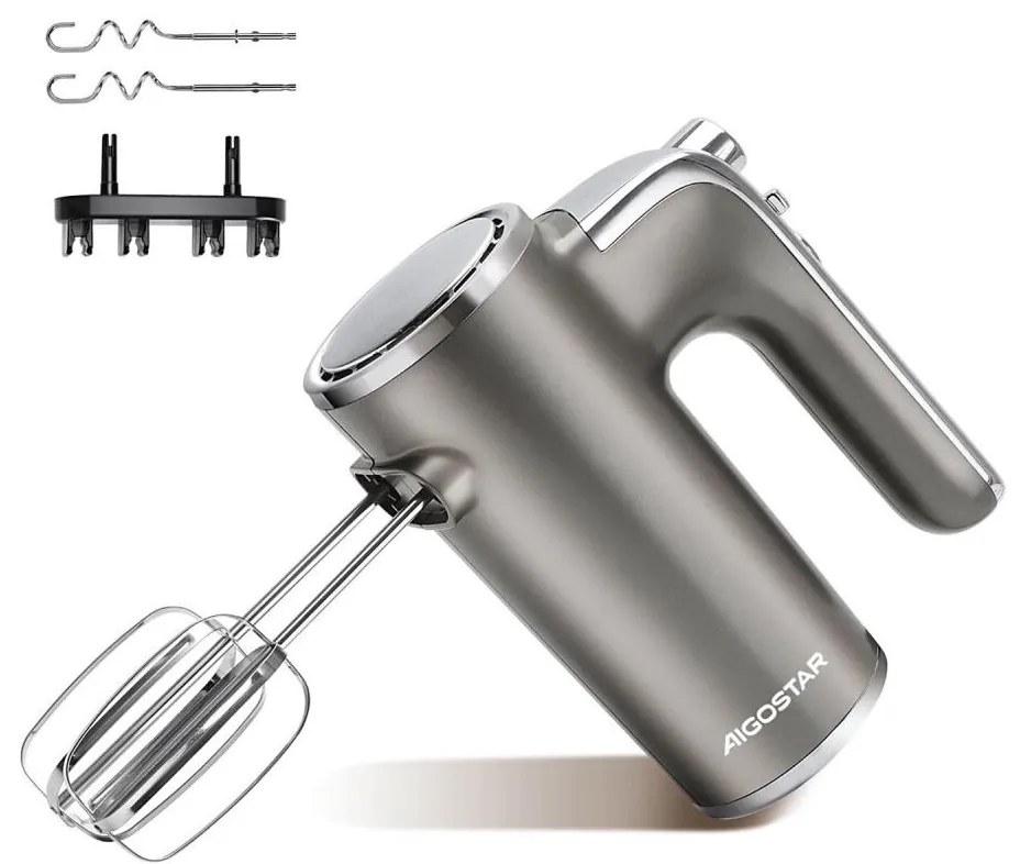 Aigostar - Miscelatore portatile 400W/230V grigio/cromo