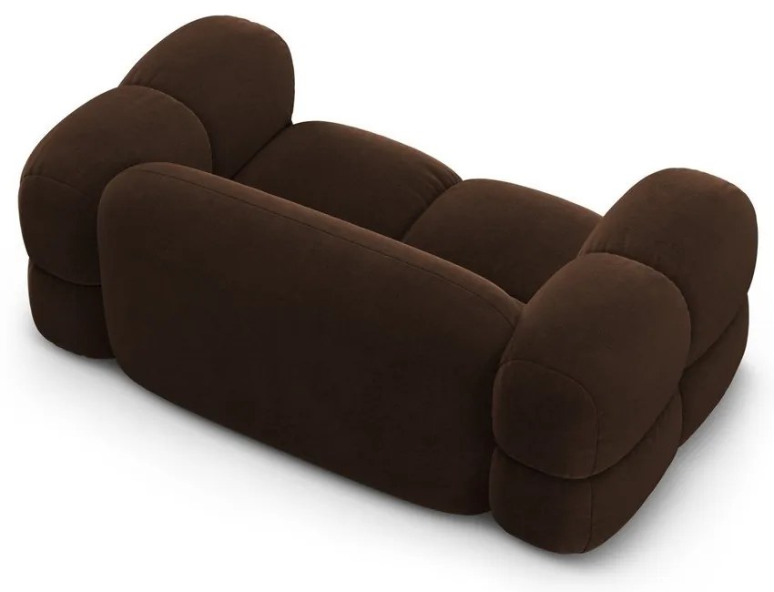 Divano marrone scuro con rivestimento in velluto 180 cm Loretto – Cosmopolitan Design
