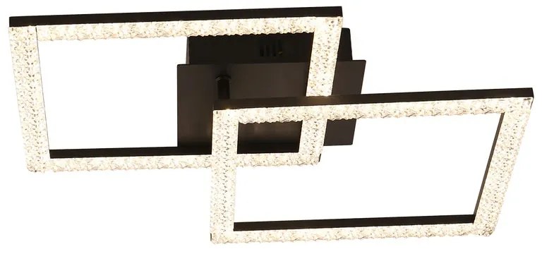 Plafoniera LED Ludo nero IP20 bianco naturale, 3000 lumen