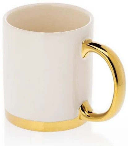 Mug con cucchiaio LANA cremoso/oro
