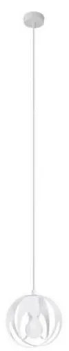 Sollux SL.1083 - Lampadario su corda TULOS 1xE27/60W/230V bianco