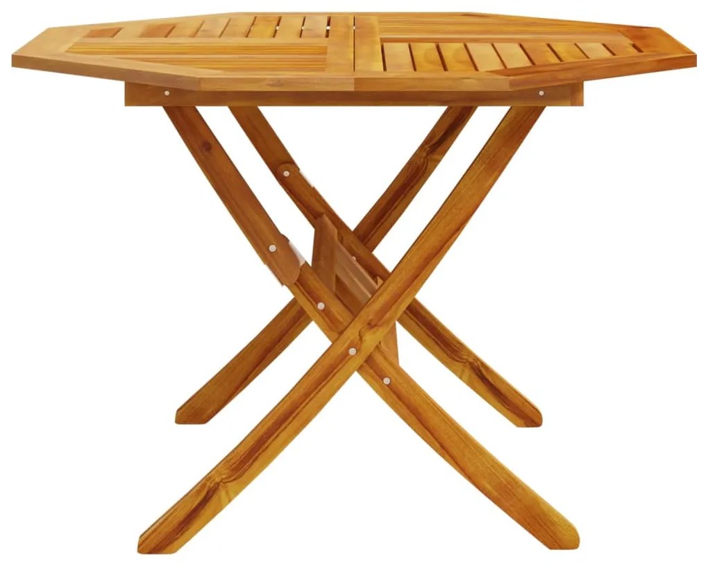 Tavolo da giardino pieghevole Ø110x75cm legno massello d&#039;acacia
