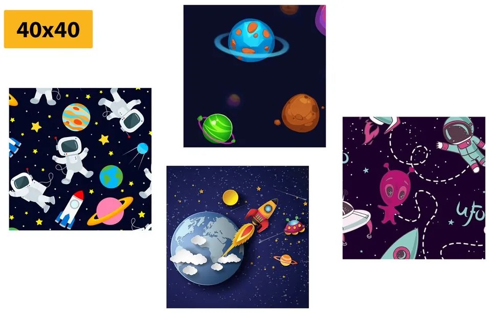 Set di quadri – Mondo cosmico