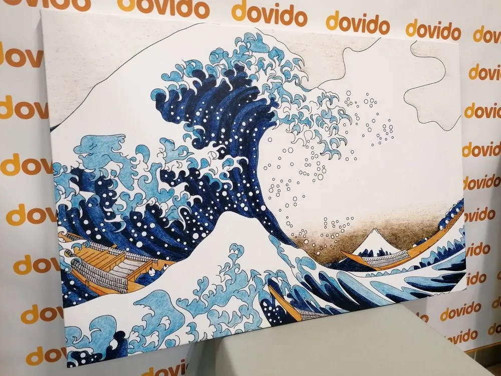 Stampa su tela – Riproduzione La grande onda di Kanagawa - Katsushika Hokusai