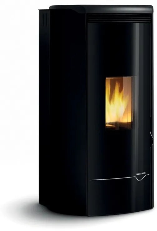 Stufa A Pellet Ecofire Ad Acqua e aria 20kw Con Top In Ghisa e Acciaio Nero Palazzetti Jackie Idro 20 Acs