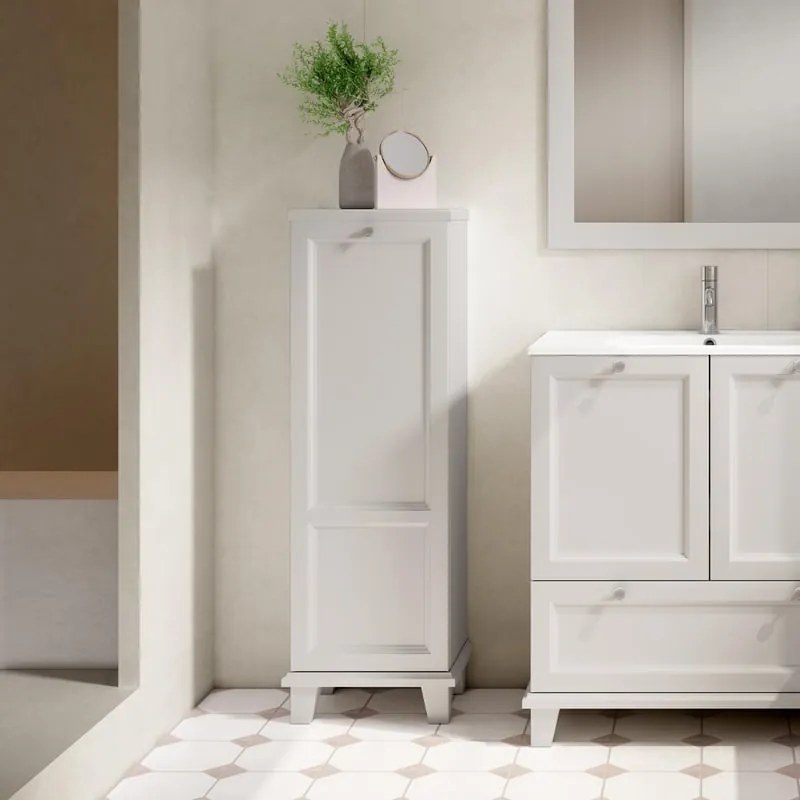 Colonna per mobile bagno Unike VISOBATH 1 anta P 30 x L 40 x H 120 cm perla