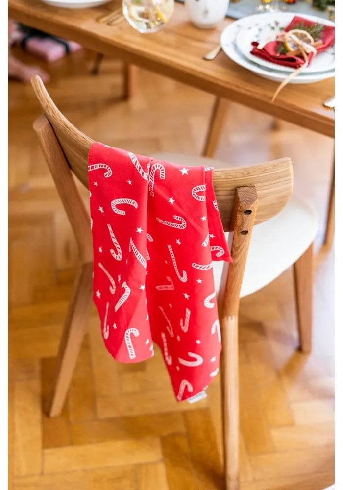 Asciugamani in cotone con motivo natalizio in set da 4 50x70 cm Candy Cane - Catherine Lansfield