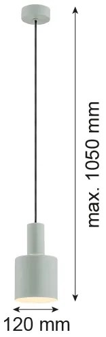 Argon 4217 - Lampadario a sospensione con filo SINES 1xE27/15W/230V d. 12 cm verde