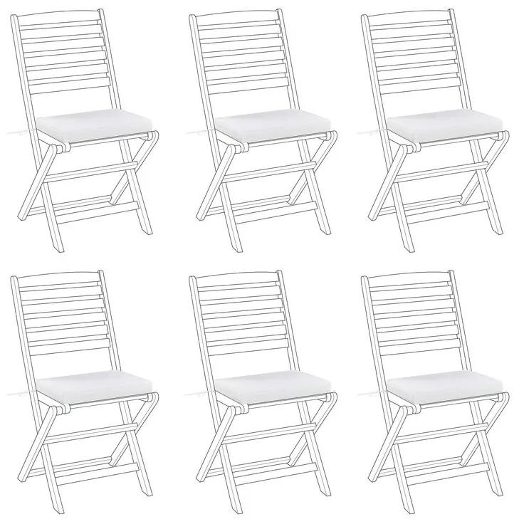 Set di 6 cuscini per sedie bianco TOLVE Beliani