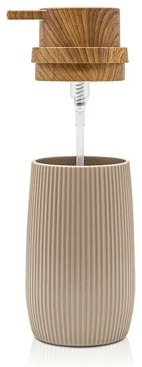 Dispenser per sapone liquido Tortora dettagli effetto legno Blob
