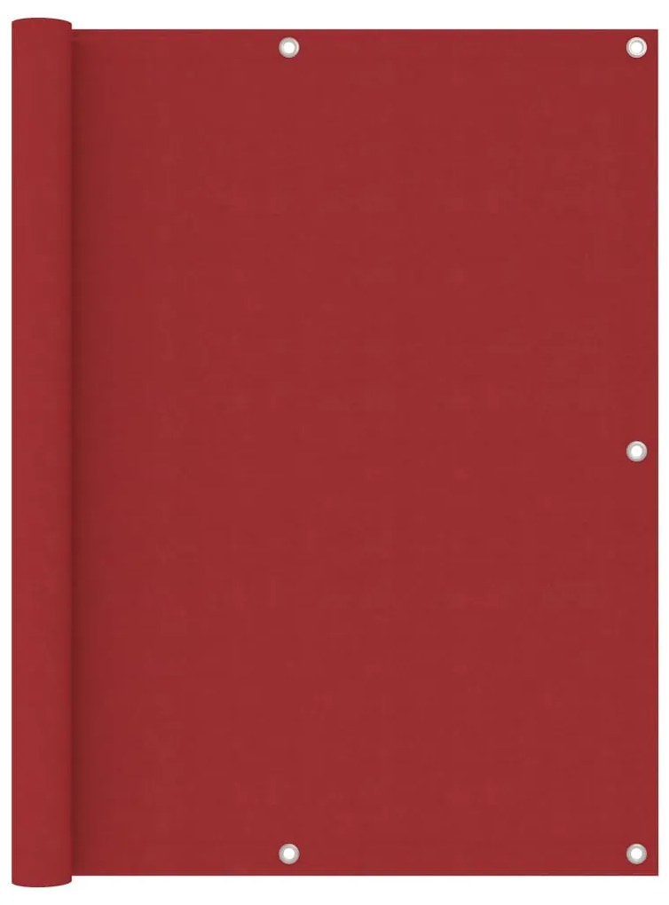 Paravento Balcone Rosso 120x500 Cm İn Tessuto Oxford /