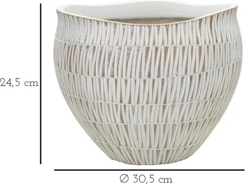 Cachepot Resina Stiky Cm Ø 30,5X24,5