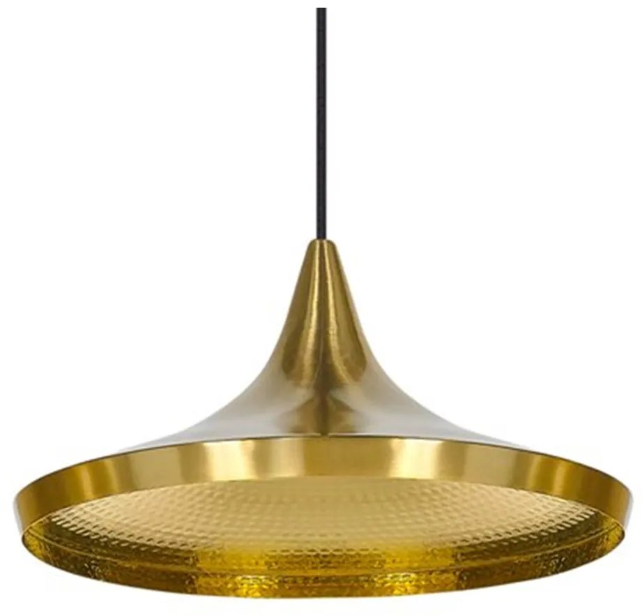 Tom Dixon - Beat Light Wide Lampada LED a Sospensione Ottone Tom Dixon