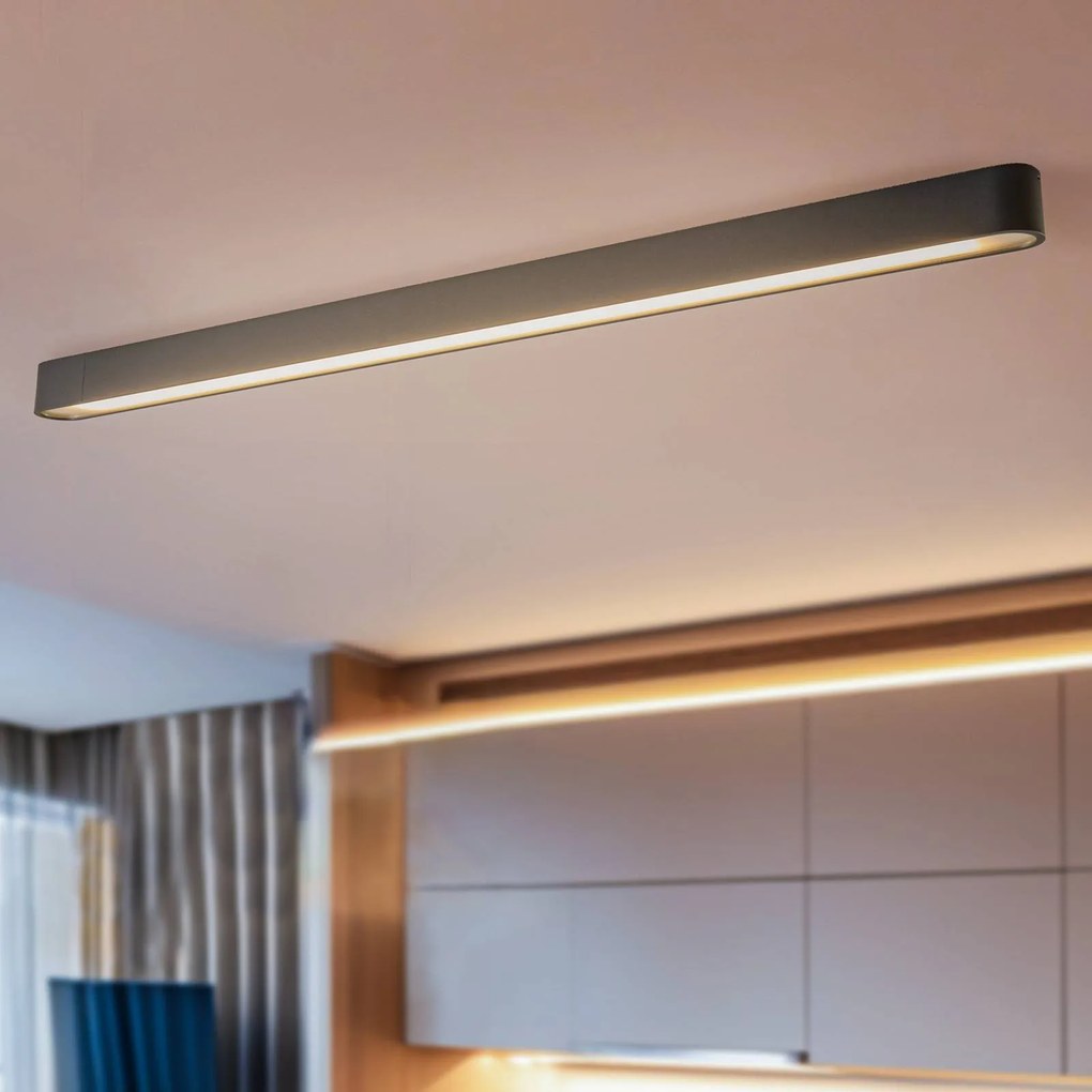 Plafoniera soffitto Soft Nowodvorski Lighting, Nero, Soggiorno / Sala da pranzo, Alluminio, Moderno, Plafoniera