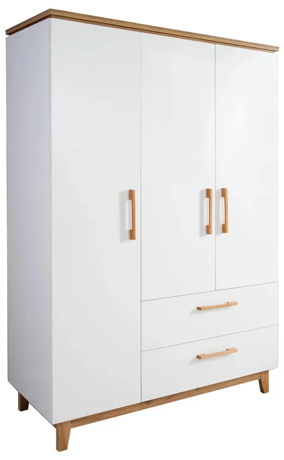 Armadio per bambini bianco in rovere 135x200 cm Finn - Roba