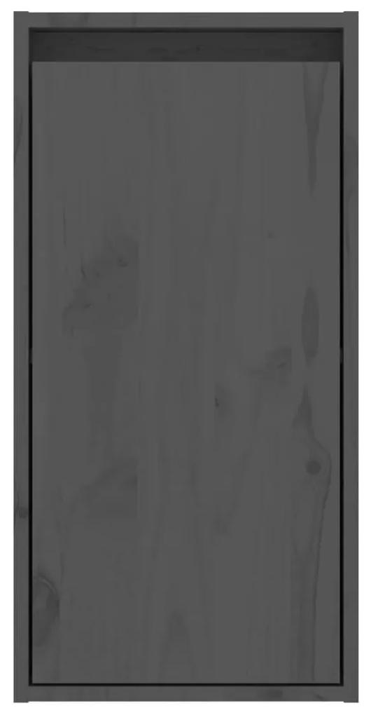 Pensile grigio 30x30x60 cm in legno massello di pino
