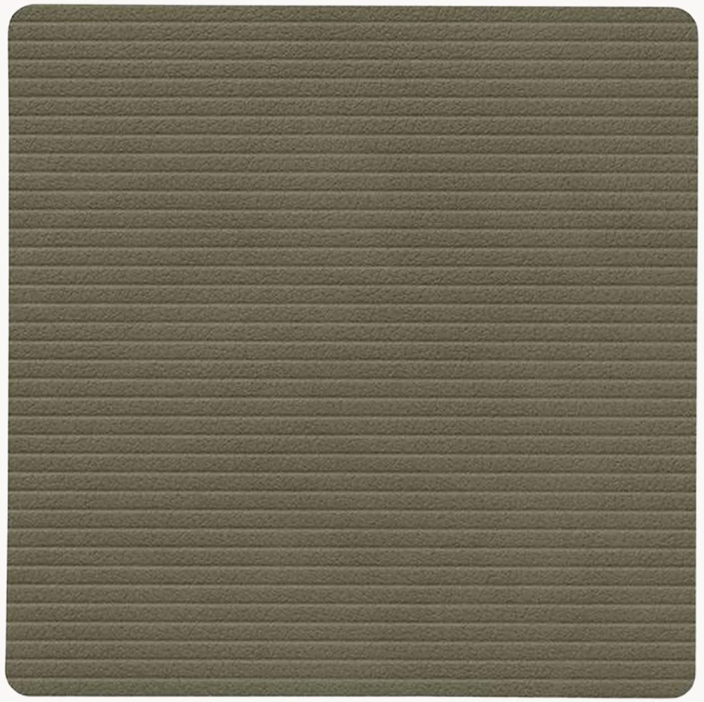 Set di 2 sottobicchieri quadrati in pelle Corduroy
