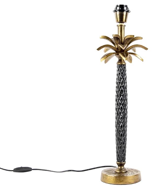 Lampada da tavolo Art Déco bronzo con nero senza paralume - Areka