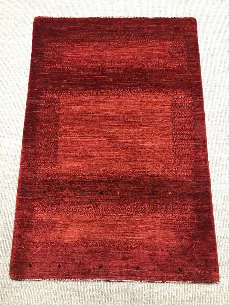 Loribaft Tappeto 150x100 Rosso (Iran) Annodato A Mano
