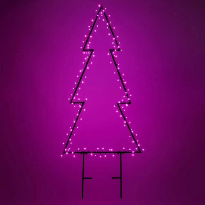 Albero luminoso 140 lampadine multicolore H 140 cm