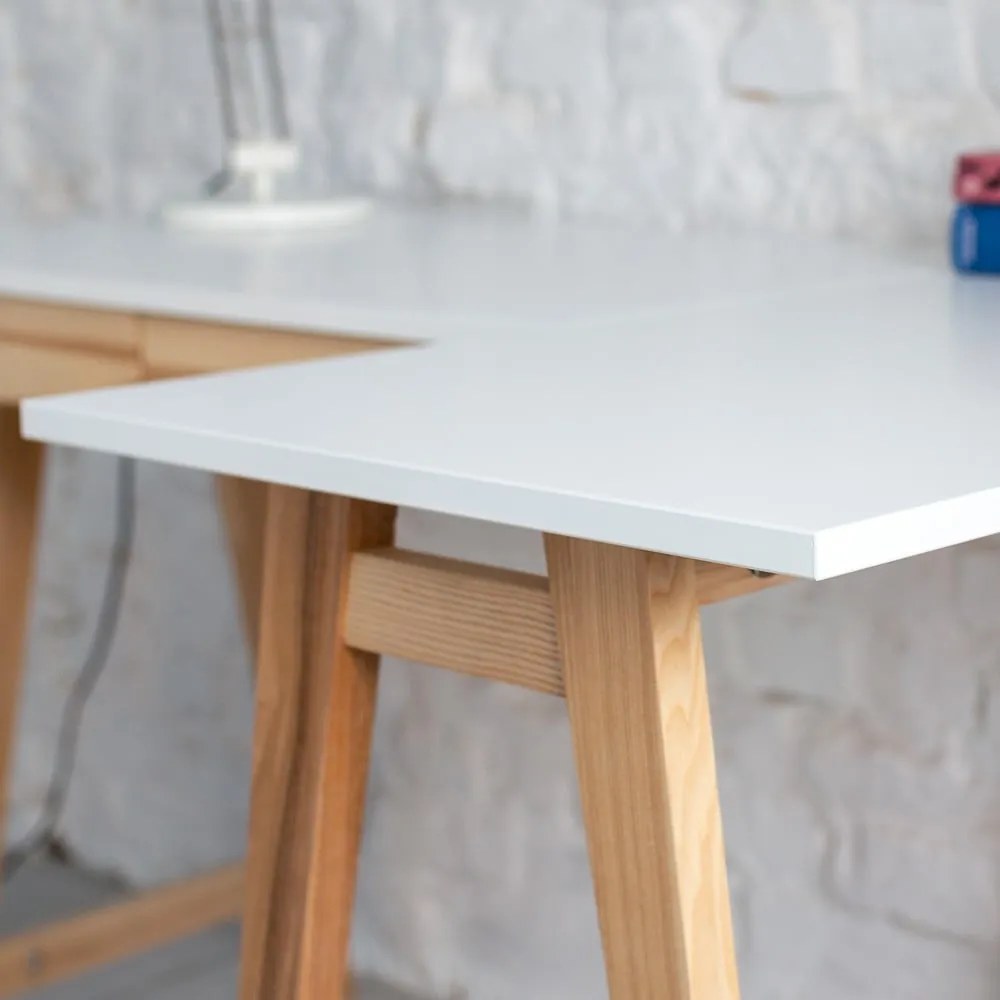 Tavolo da lavoro con piano bianco 85x115 cm Luka - Ragaba