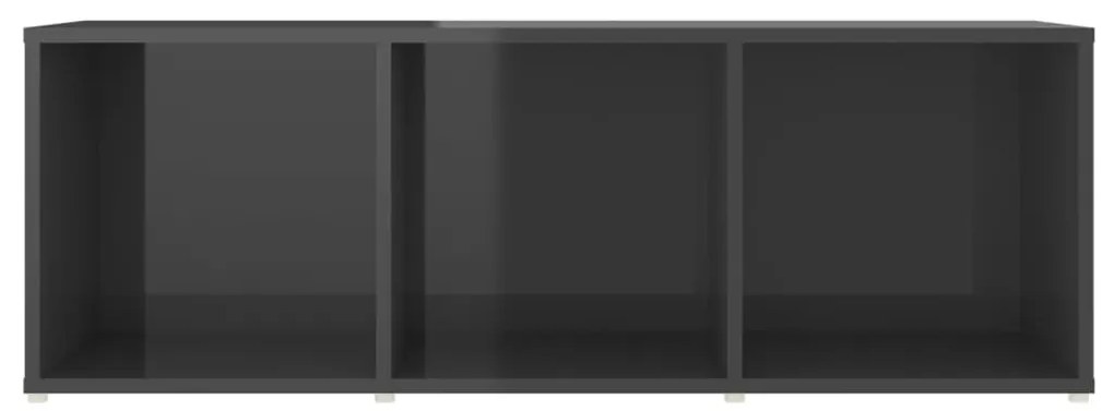 Mobile porta tv grigio lucido 107x35x37 cm in truciolato