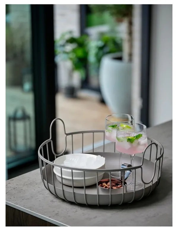 Cestino in metallo ø 38x18 cm Inu - Zone