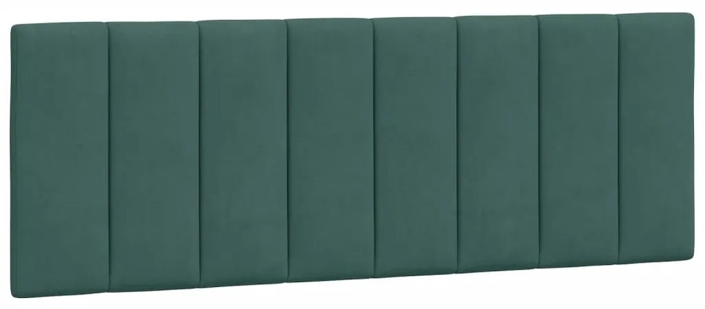 Cuscino testiera verde scuro 140 cm in velluto