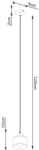 Sollux SL.1132 - Lampadario a cavo SAVAR 1xE27/60W/230V nero