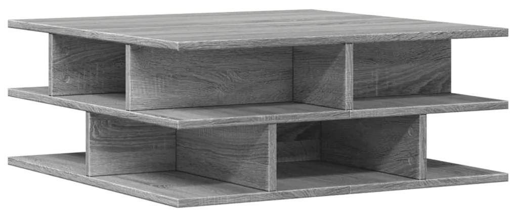 Tavolino da salotto grigio sonoma 70x70x29 cm legno multistrato