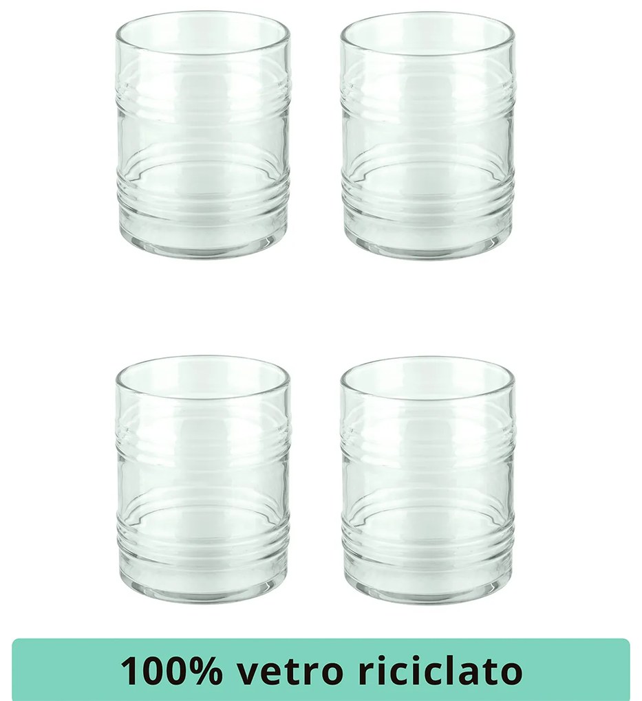 Set 4 bicchieri acqua Aware Tin Can Pasabahce