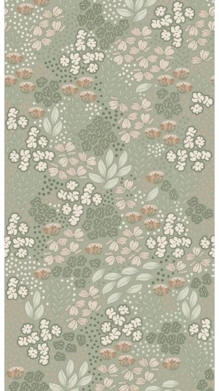 Fotomurale Fiori, verde menta