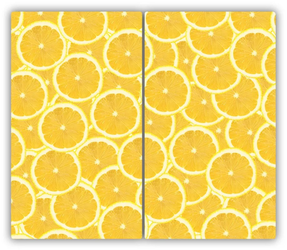 Tagliere in vetro temperato Fette di limone 60x52 cm