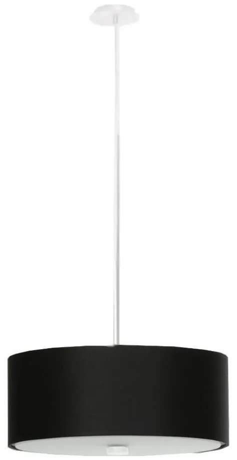 Sollux SL.0756 - Lampadario a sospensione con filo SKALA 3xE27/60W/230V diametro 30 cm nero