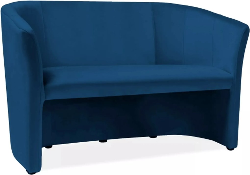 Divano TM-2 Velvet in velluto blu navy – 126x60x76 cm