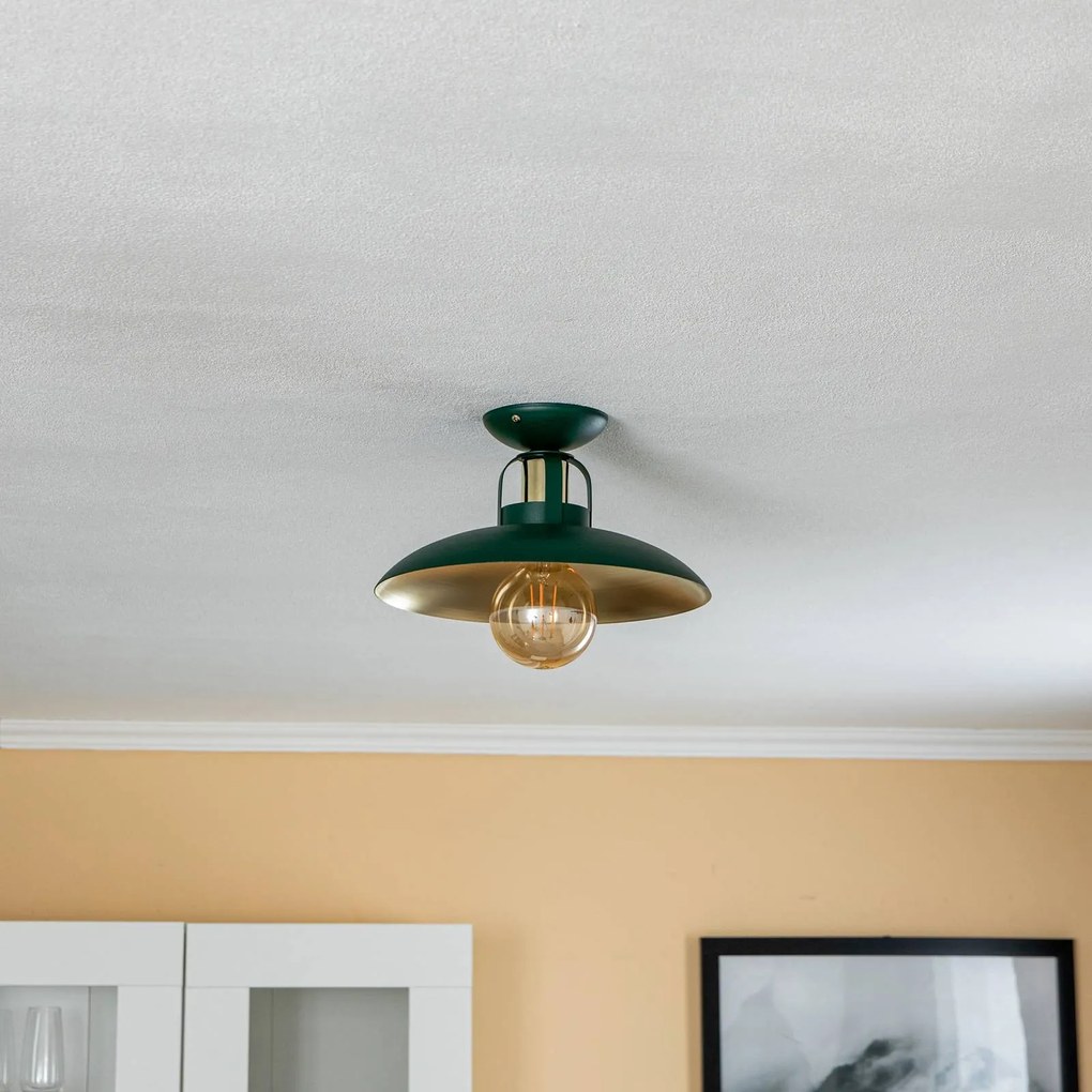 Plafoniera soffitto Felix Eko-Light, dimmerabile, Verde, Soggiorno / Sala da pranzo, Metallo, Industriale, Plafoniera