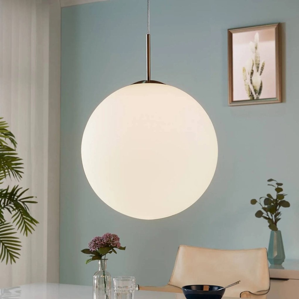 Lampada a sospensione in vetro Marike Lindby, dimmerabile, Bianco / Opale, Soggiorno / Sala da pranzo, Vetro, Moderno, Lampada a sospensione