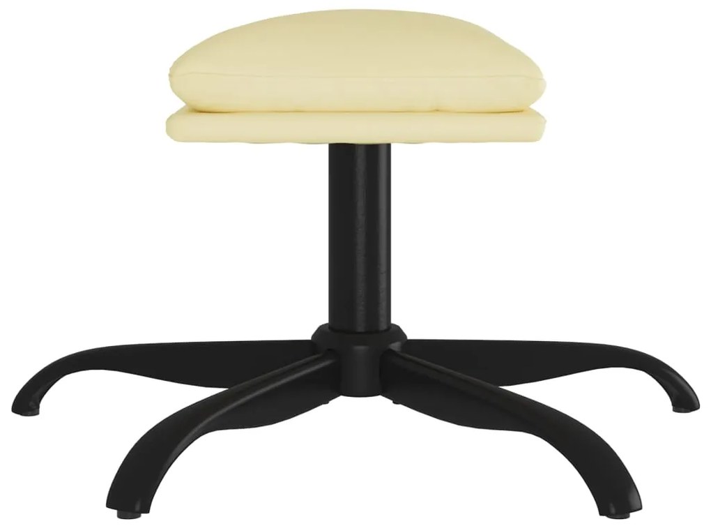 Poggiapiedi crema 60x60x36 cm in similpelle