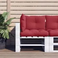 Cuscini per Pallet 3 pz Rosso Vino in Tessuto 360865