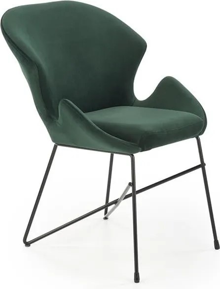 Sedia K458 Velluto verde - H82 cm