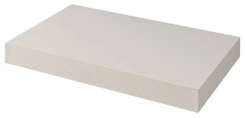 Top per lavabo Plissé BADEN HAUS L 80 x H 8 x P 50 cm bianco  mdf, opaco
