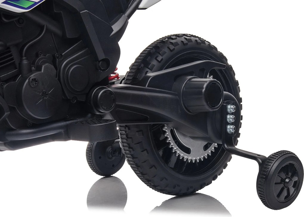 Moto Elettrica per Bambini 12V con Licenza Aprilia RX-125 Motocross Bianca...