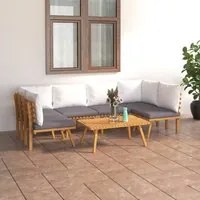 Set Divani da Giardino 7 pz con Cuscini in Massello di Acacia cod mxl 38187