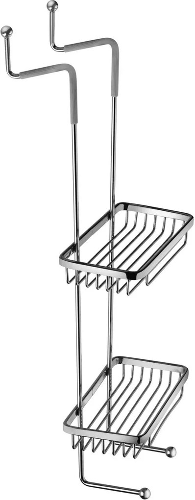 Paffoni Zpor008 griglia doccia portaoggetti doppia da appendere alla parete doccia cromo